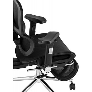 Черный Кресло офисное TopChairs Stich с оттоманкой