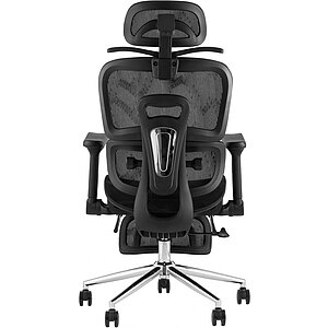 Черный Кресло офисное TopChairs Stich с оттоманкой