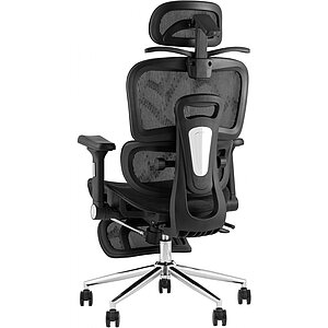Черный Кресло офисное TopChairs Stich с оттоманкой