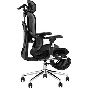 Черный Кресло офисное TopChairs Stich с оттоманкой