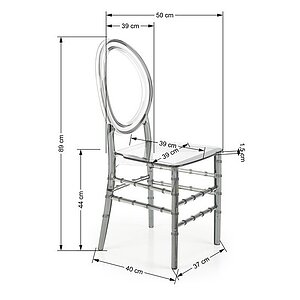дымчатый Стул HALMAR K513 дымчатый