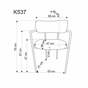 серый / золотой Стул HALMAR K537 серый/золотой