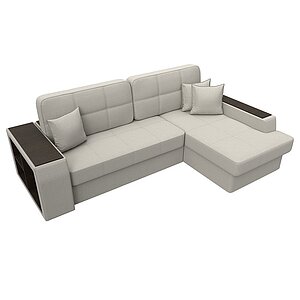 амур бежевый/рогожка Диван угловой Лига Диванов Брюссель