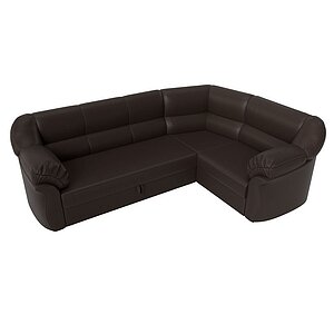 коричневый/экокожа Диван угловой Лига Диванов Карнелла