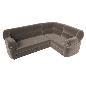 коричневый/велюр Диван угловой Лига Диванов Карнелла