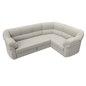 амур бежевый/рогожка Диван угловой Лига Диванов Карнелла