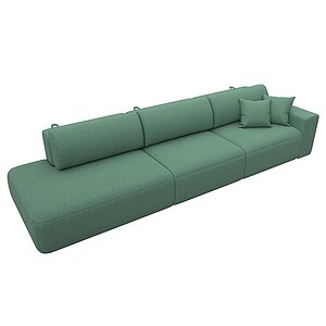 амур зеленый/рогожка Диван прямой Лига Диванов Лига-036 Модерн Лонг