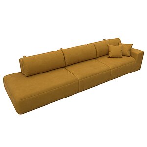 brut 10 желтый/велюр Диван прямой Лига Диванов Лига-036 Модерн Лонг