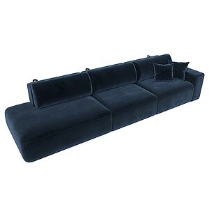 tower 13 синий/велюр Диван прямой Лига Диванов Лига-036 Модерн Лонг