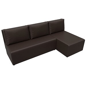 коричневый/экокожа Диван угловой Лига Диванов Поло