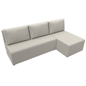 амур бежевый/рогожка Диван угловой Лига Диванов Поло