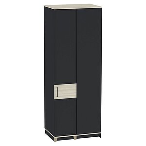 Антрацит - Блеквуд Сатиновый Шкаф угловой Глазов Аурелио 56