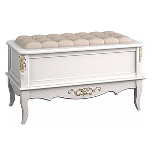 Слоновая кость с золотой патиной (G) Сундук Aletan Wood Marlette B110G
