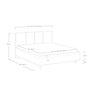 Кровать Sonum Prato (группа тканей №1)