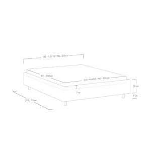 Кровать Sonum Scandinavia без спинки (группа тканей №1)