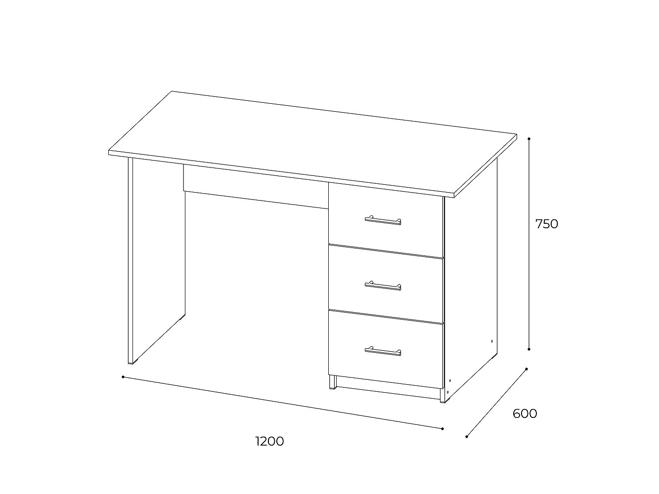 Ясень шимо/Дуб сонома Стол письменный Сити-1, ясень шимо