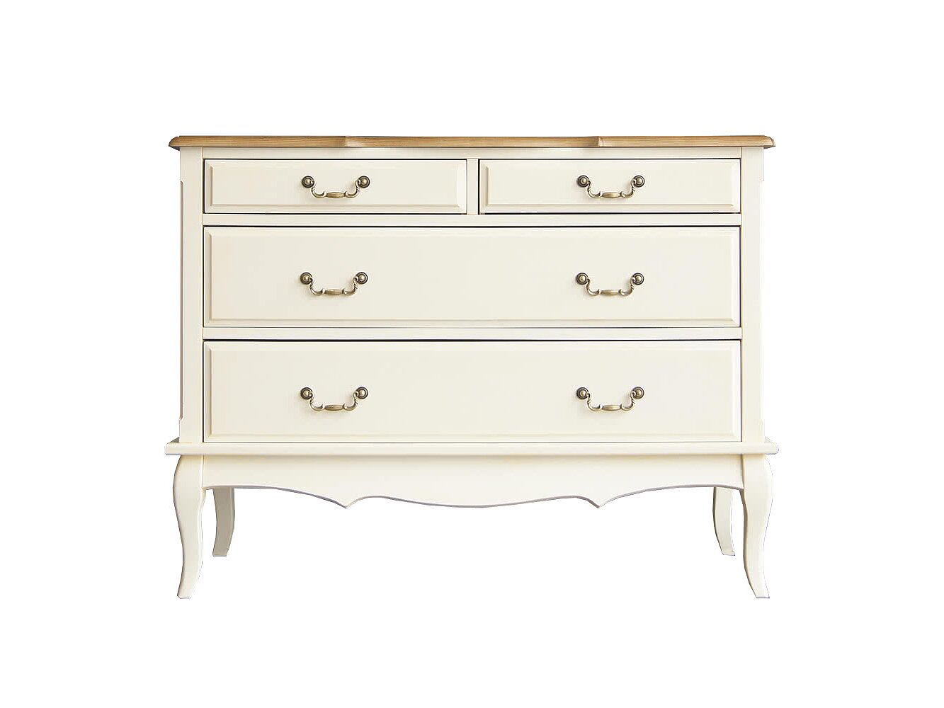 Бежевый Комод «Leontina» на 4 ящика арт ST9315 ФОТО ИЗ ФИДА!