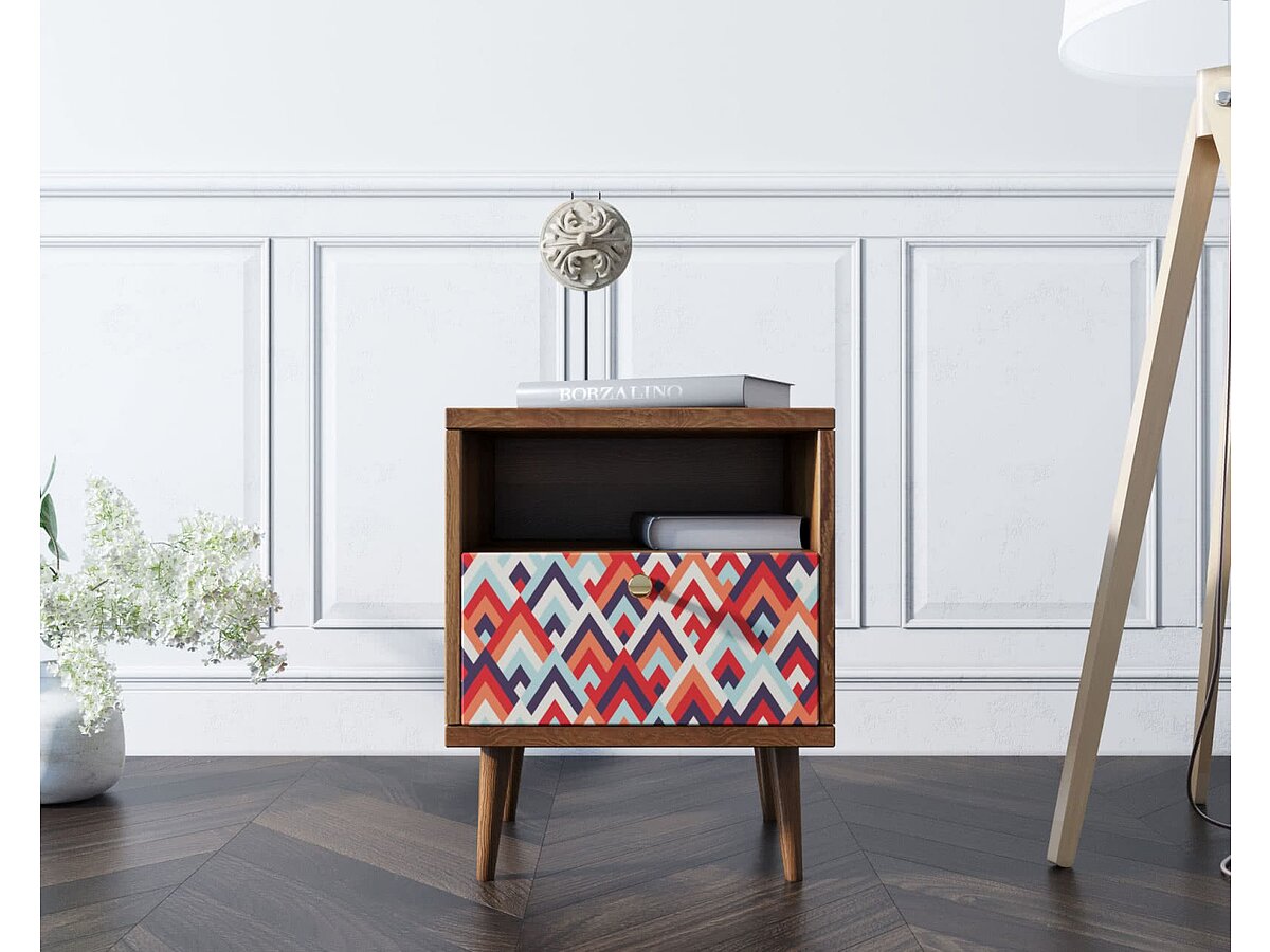 Print 03 Тумбочка Berber с одним ящиком 2 принт арт BB06/Print_02 ФОТО ИЗ ФИДА!