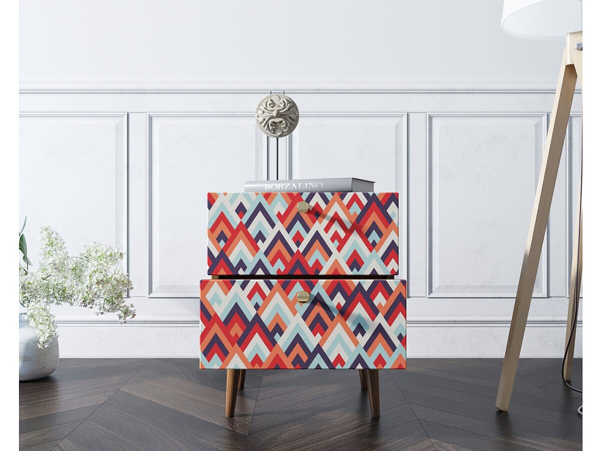 Print 03 Тумбочка Berber с двумя ящиками 2 принт арт BB03/Print_02 ФОТО ИЗ ФИДА!