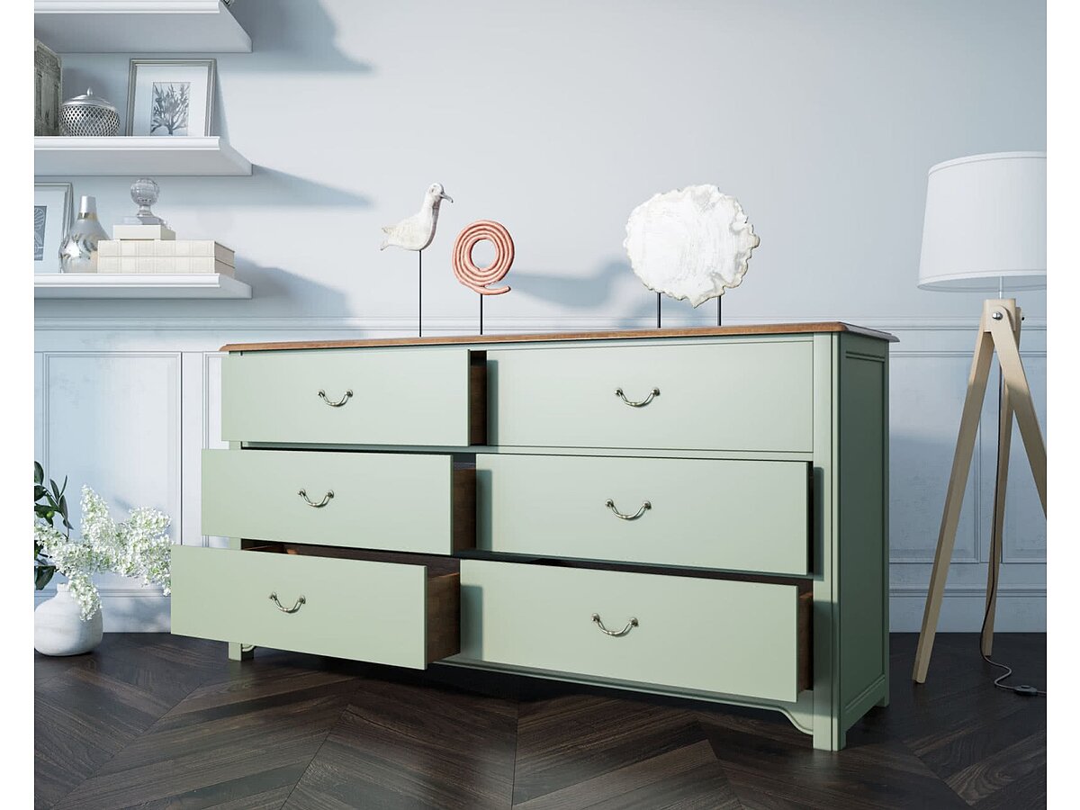 Оливковый Комод Olivia на 6 ящиков арт GA5050