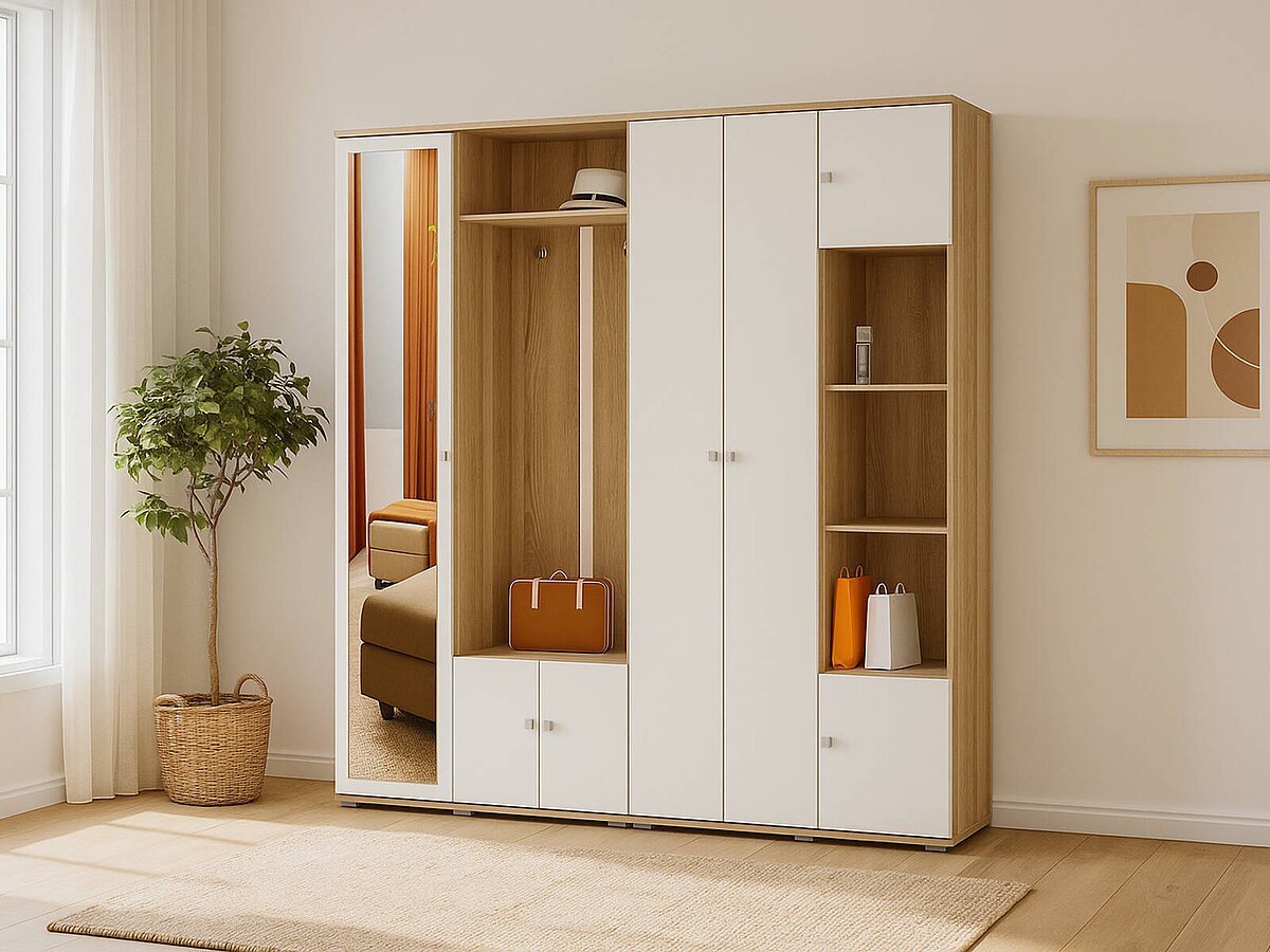 Дуб сонома/Белый