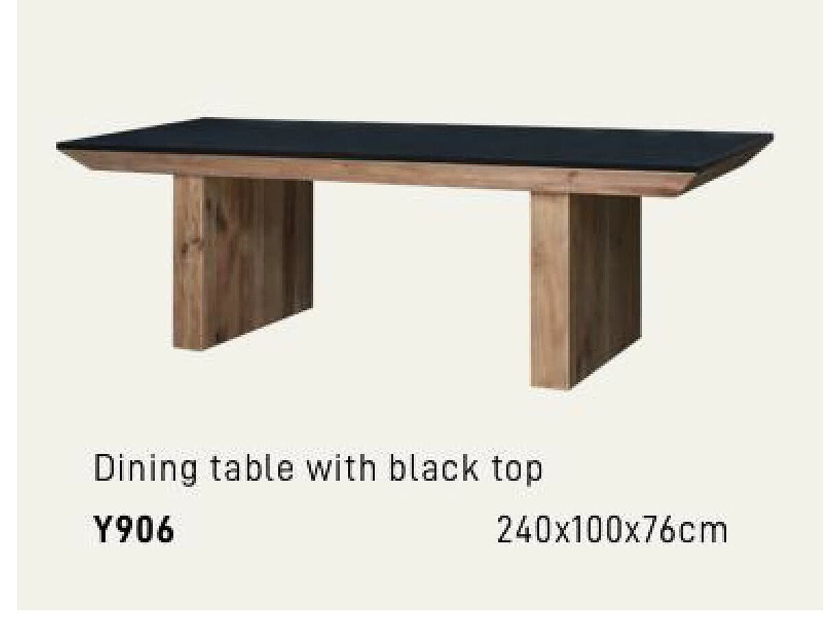 Черный (мореный) дуб / Натуральный необработанный дуб Стол