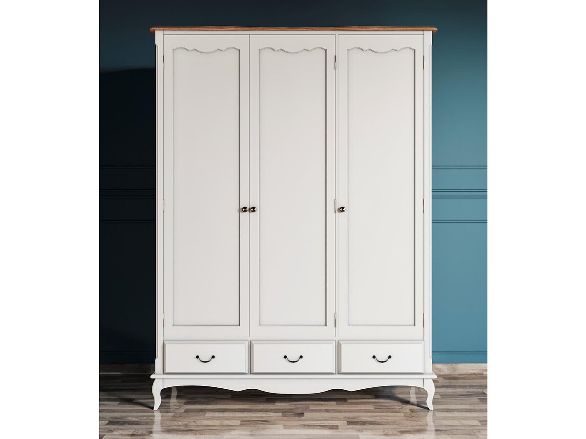 Бежевый Шкаф Этaжepкa Leontina для одежды 3х створчатый, арт.ST9327KR3