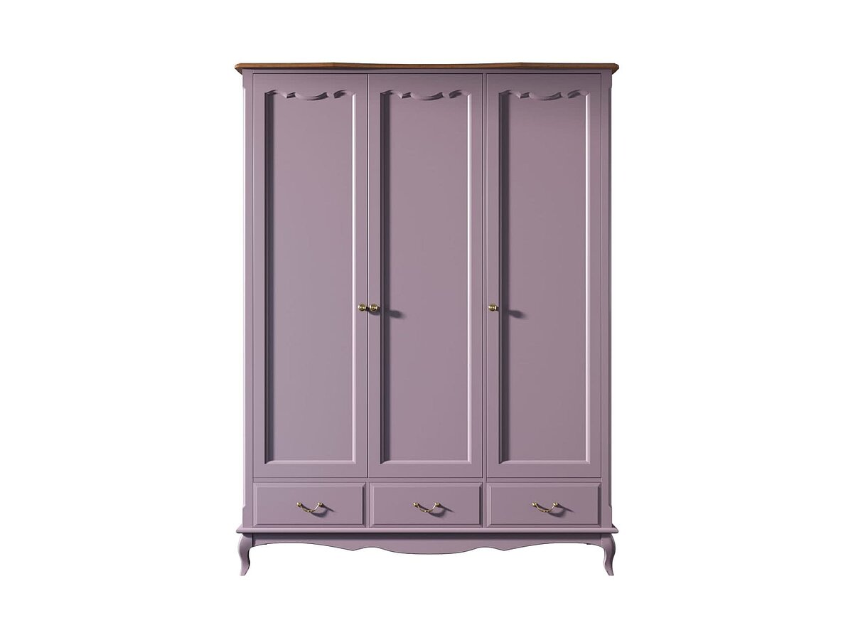 Лавандовый Шкаф Этaжepкa Leontina для одежды 3х створчатый, арт.ST9327KR/3