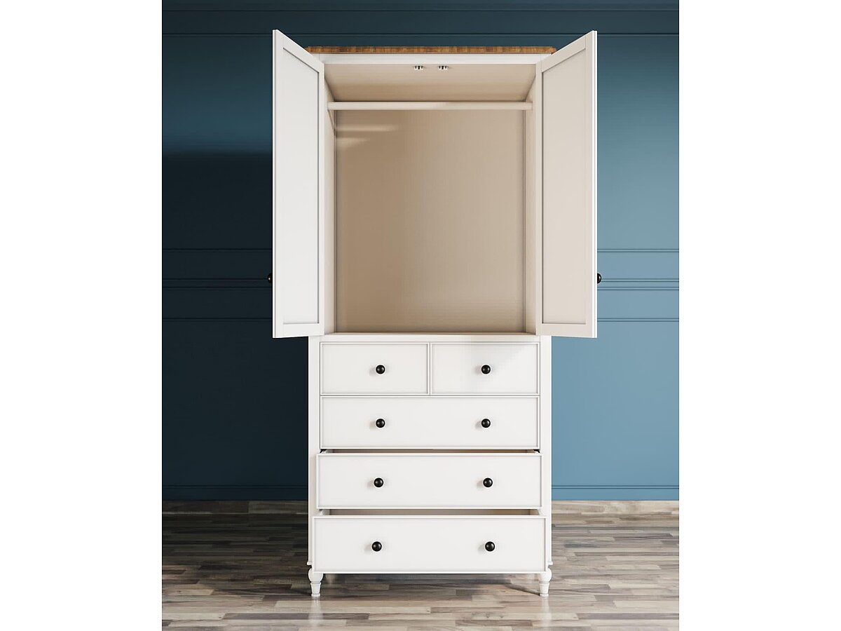 Шкаф Этажерка Odri двухстворчатый с 5 ящиками od2127KR5