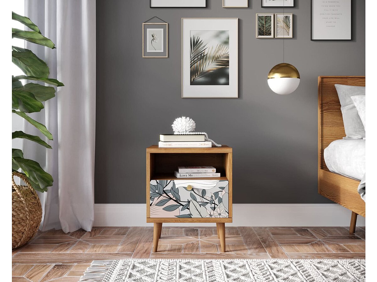 Print 50 Тумба Этaжepкa Berber с одним ящиком, BB06