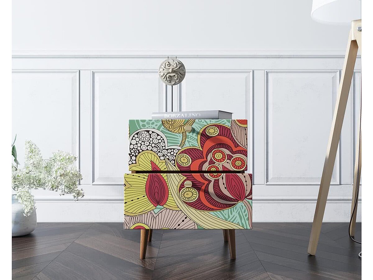 Print 06 Тумба Этaжepкa Berber с двумя ящиками, BB03