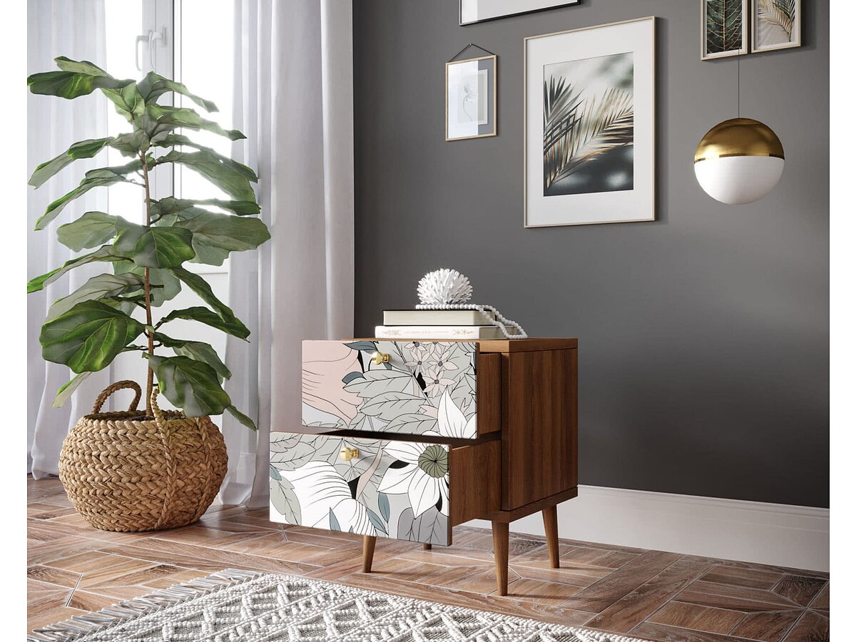 Print 50 Тумба Этaжepкa Berber с двумя ящиками, BB03