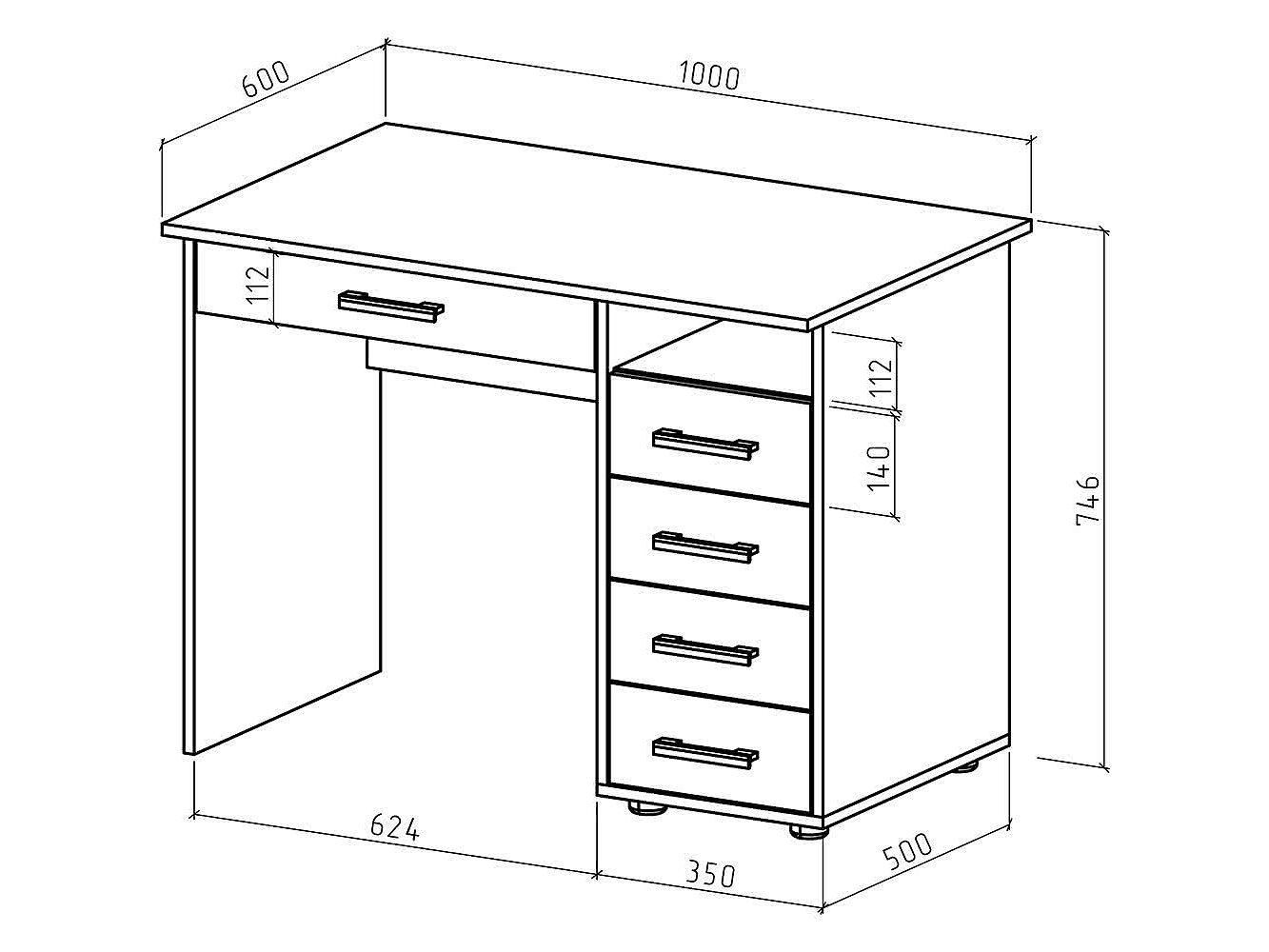 Стол МФ Мастер Остин-3Я письменный