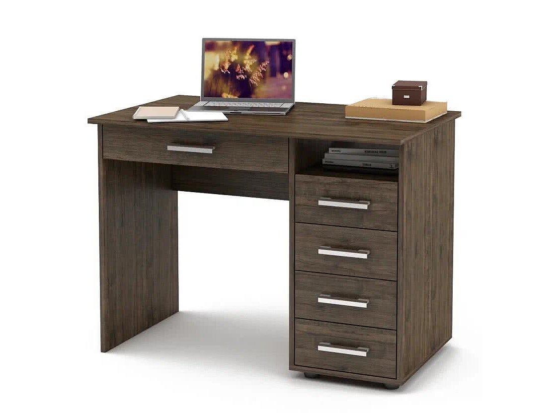 Дуб апрель темный Стол МФ Мастер Остин-3Я письменный