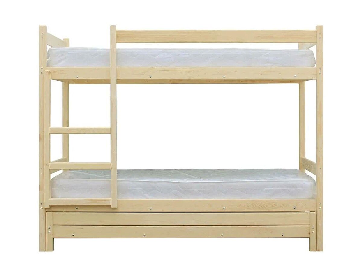 Двухъярусная кровать с выдвижным спальным местом 3 в 1