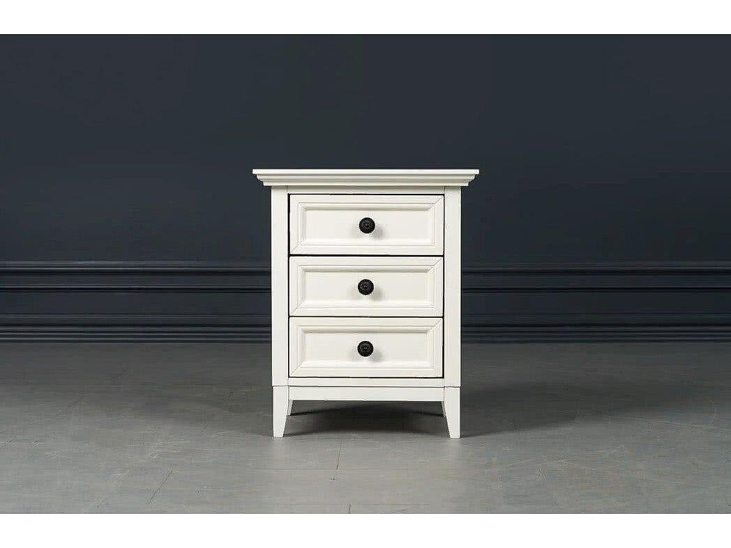 Белый Тумба ФурниТурни Джуниор прикроватная 3 ящика, арт. 2211-9010