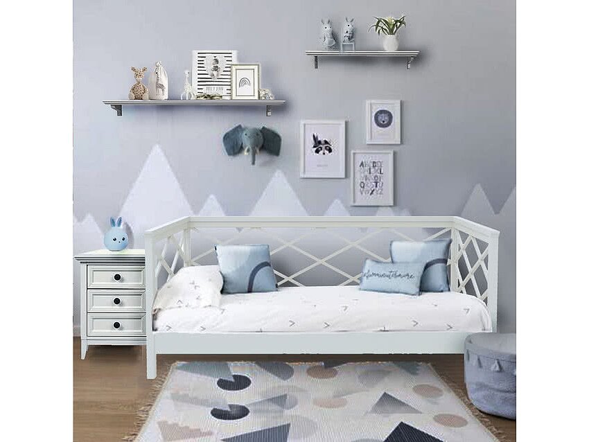 Белый Тумба ФурниТурни Джуниор прикроватная 3 ящика, арт. 2211-9010