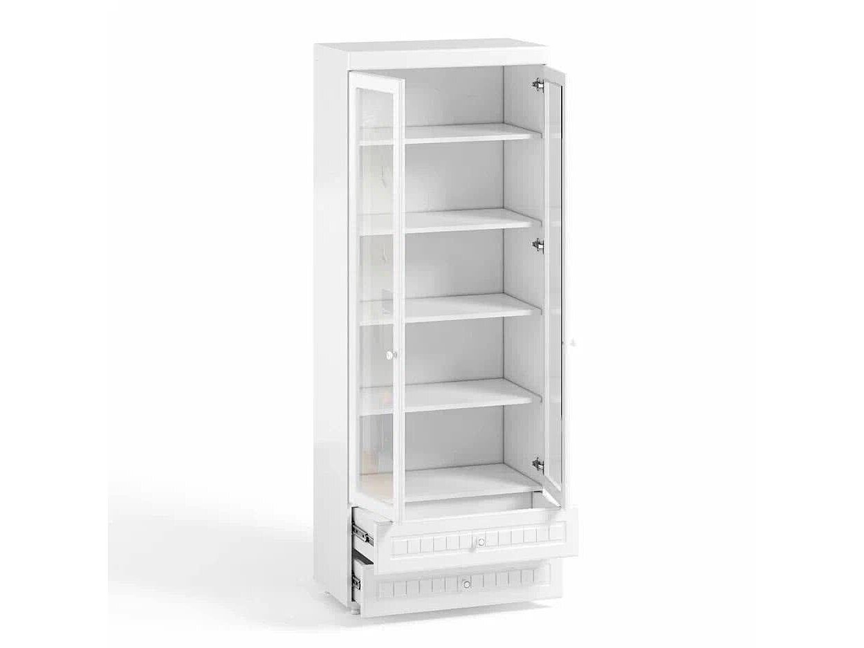 Шкаф 2-х дверный Система Мебели Монако МН-46 библиотека (глубина 410)