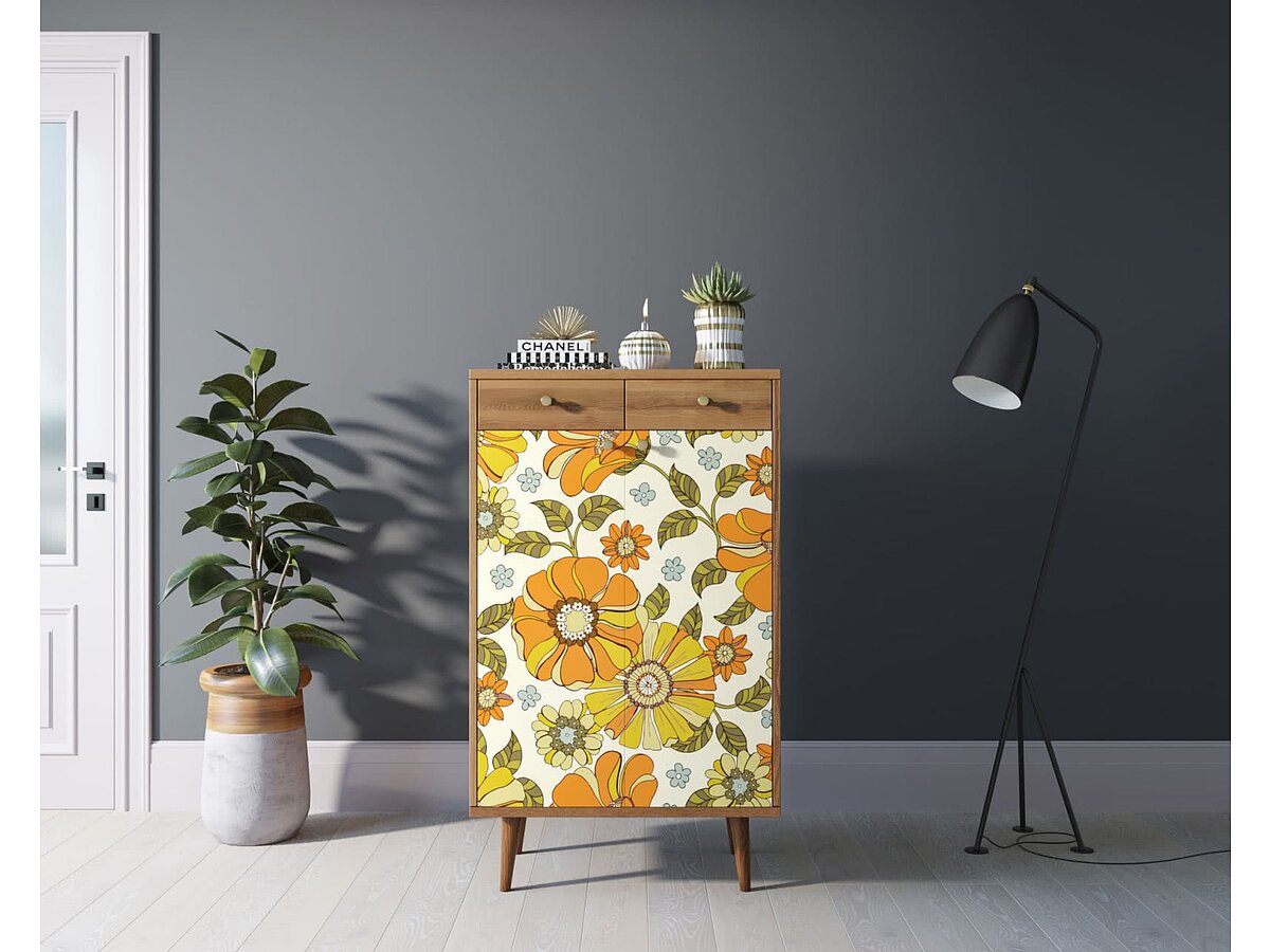 Print 47 Комод Этажерка Berber BB46 два ящика и дверки