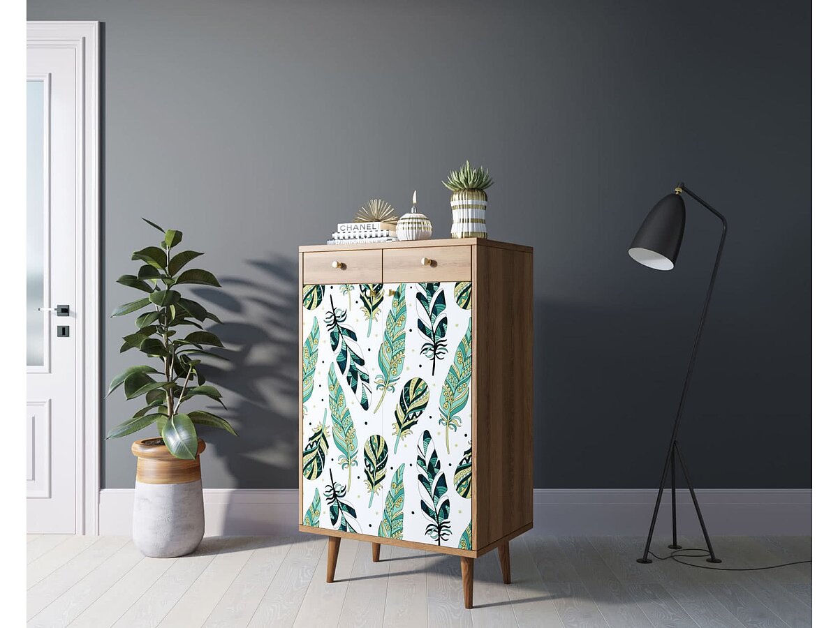 Print 44 Комод Этажерка Berber BB46 два ящика и дверки