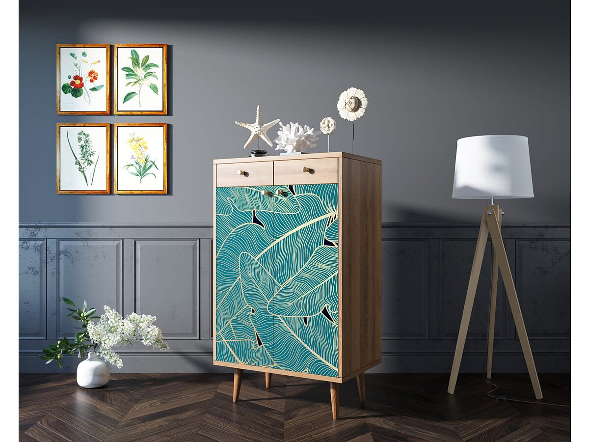 Print 41 Комод Этажерка Berber BB46 два ящика и дверки