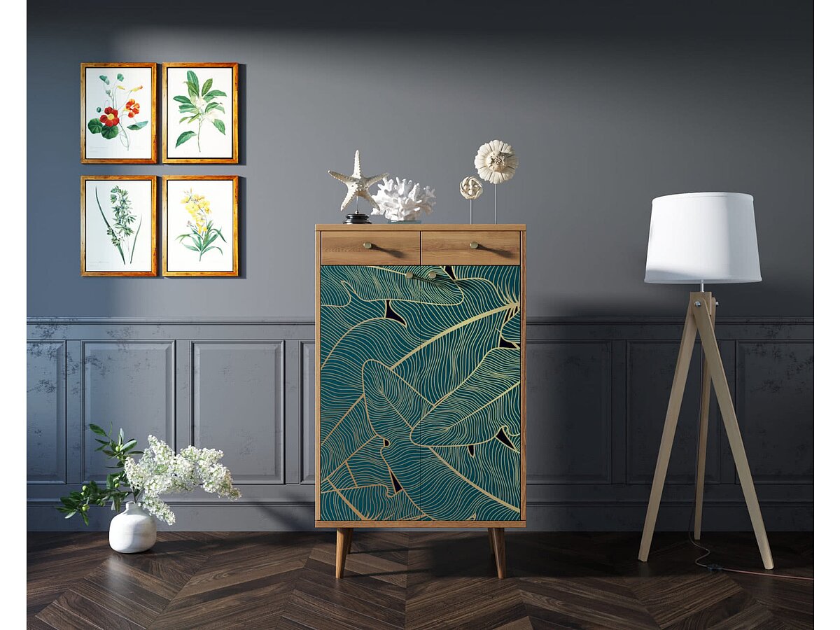 Print 41 Комод Этажерка Berber BB46 два ящика и дверки