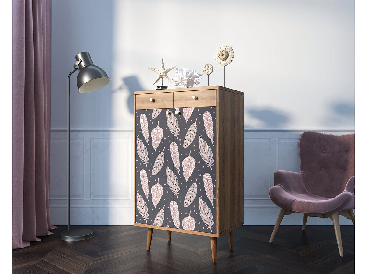 Print 40 Комод Этажерка Berber BB46 два ящика и дверки