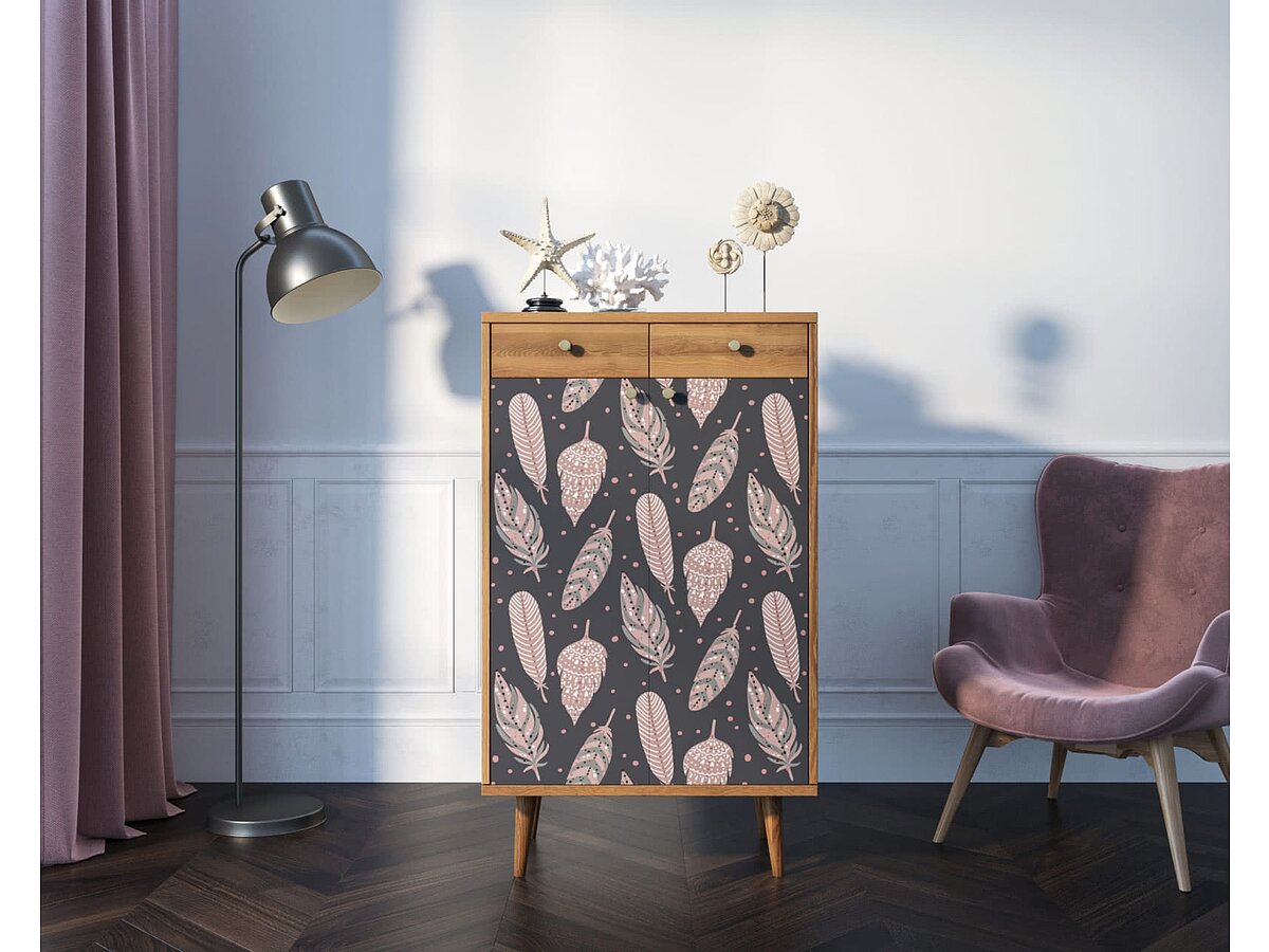 Print 40 Комод Этажерка Berber BB46 два ящика и дверки