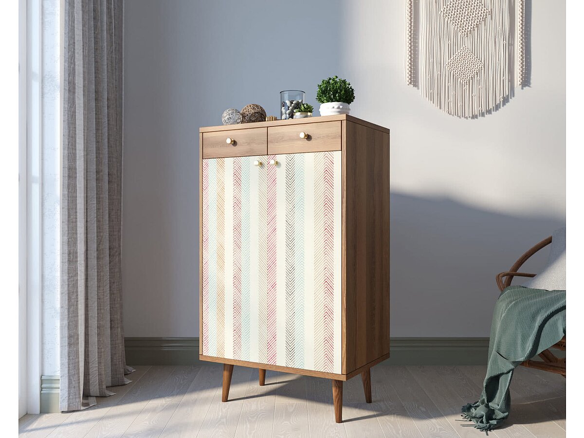 Print 45 Комод Этажерка Berber BB46 два ящика и дверки
