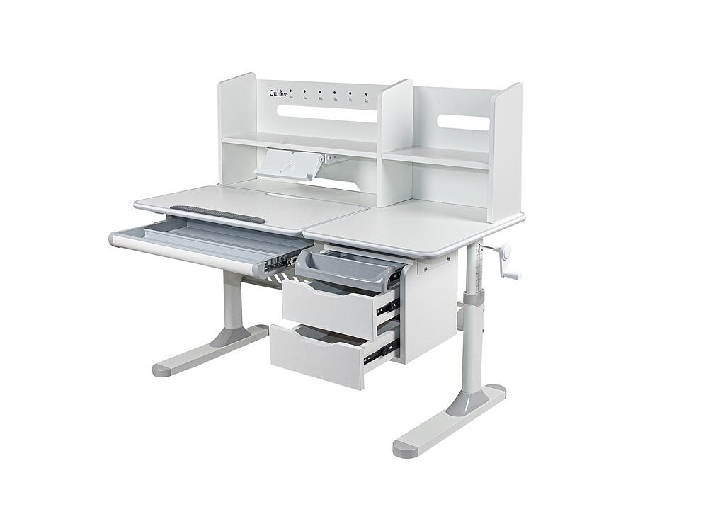 Серый Комплект Cubby парта Ortensia II Grey и кресло Marte Grey