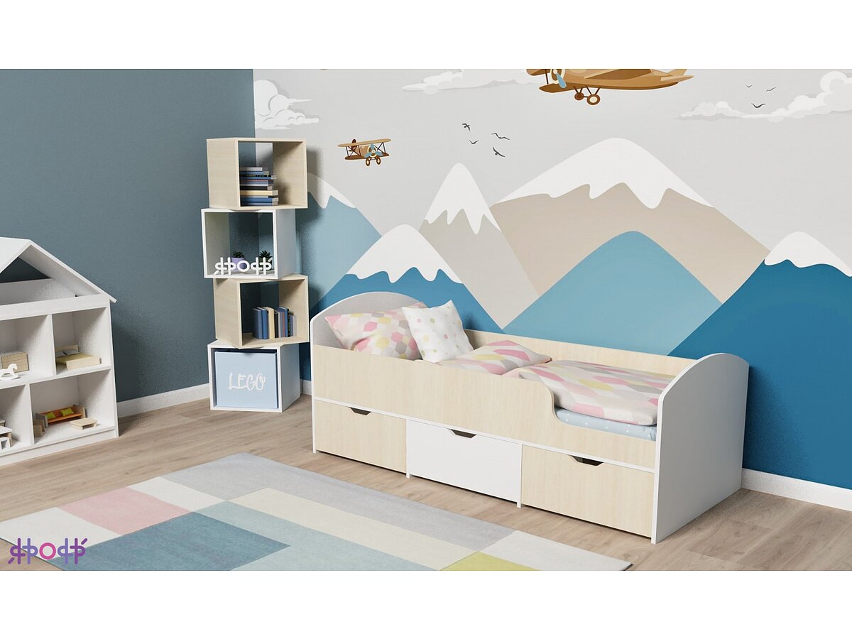 Кровать-чердак Ярофф Малыш Мини, белый