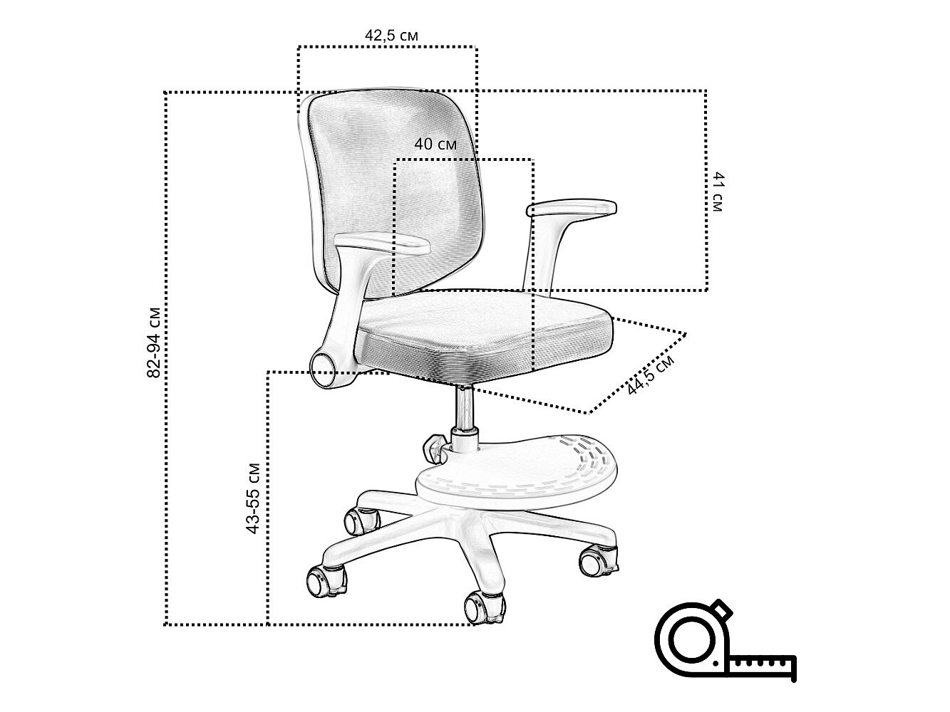Комплект FunDesk парта Volare II Grey с креслом LST9 Grey