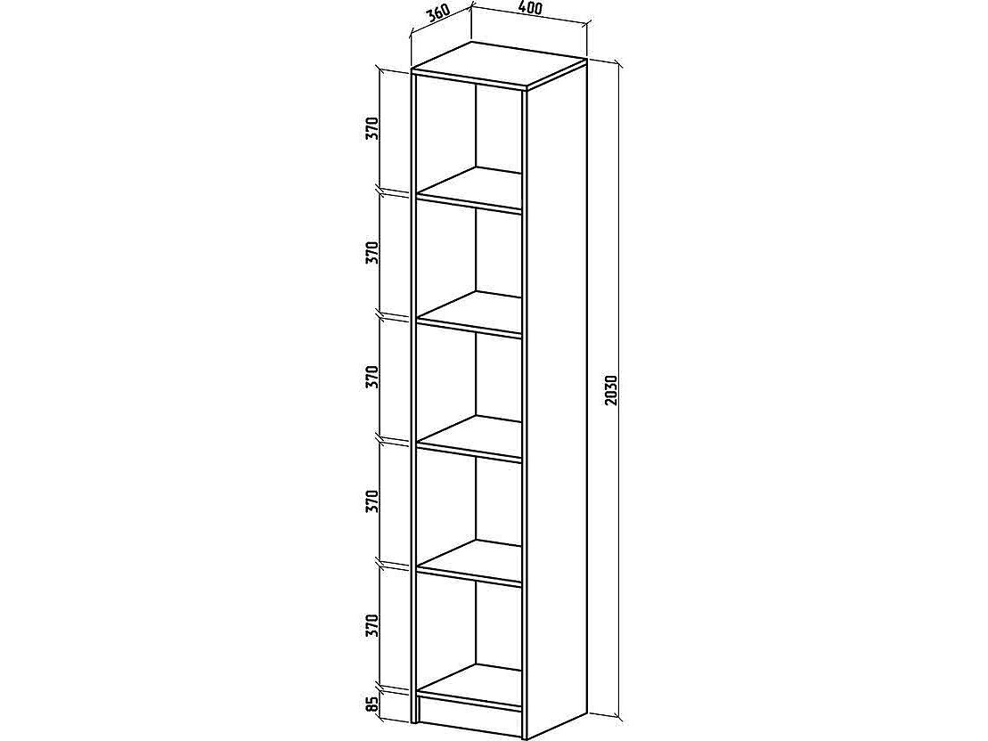 Шкаф ВМФ Бостон-1 бельевой, ШБ-1Б