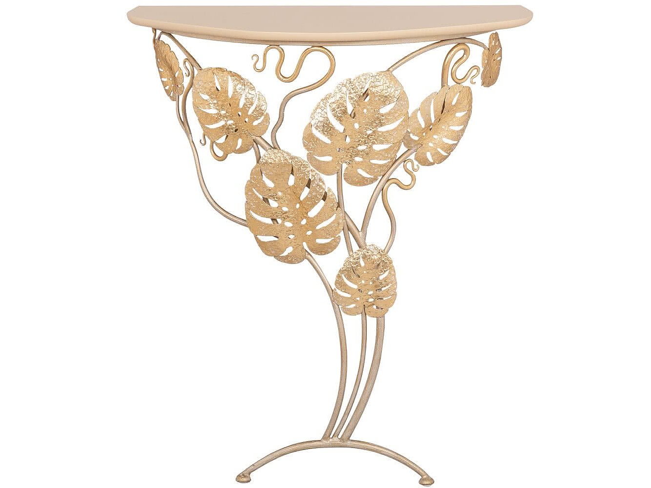 Айвори Мраморное золото Консоль Bogacho Monstera Deliciosa Wood